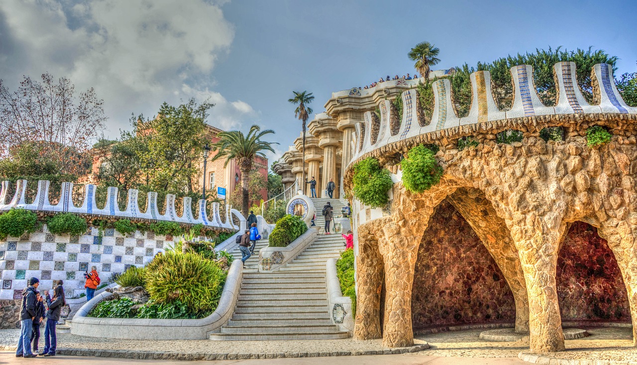 Image of Park Guell up front