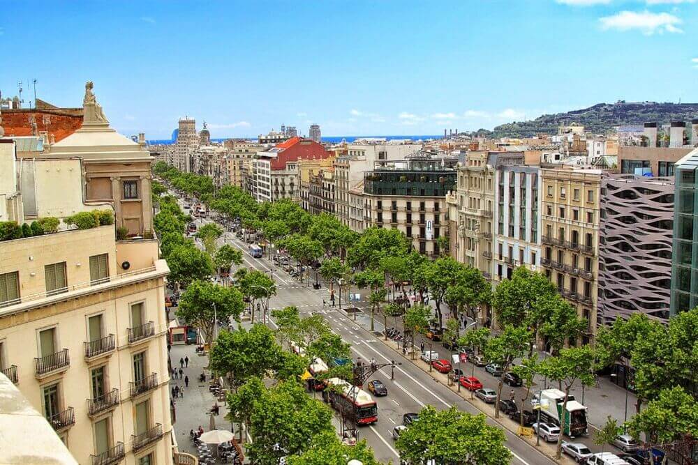 Image of Passeig de Gracia from above